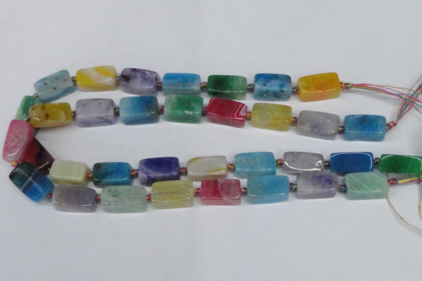 CAG7370 15.5 inches 10*15mm - 10*20mm cuboid dragon veins agate beads