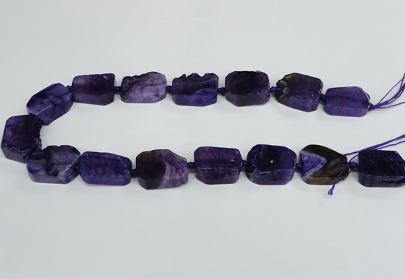CAG7390 15.5 inches 15*20mm - 18*25mm freeform dragon veins agate beads