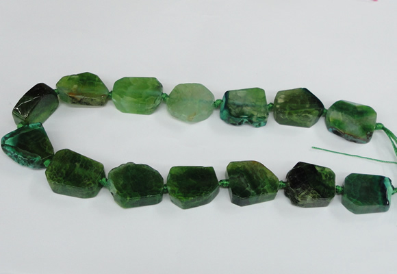 CAG7396 15.5 inches 18*25mm - 20*28mm freeform dragon veins agate beads