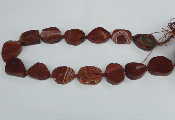 CAG7408 15.5 inches 20*25mm - 25*30mm freeform dragon veins agate beads