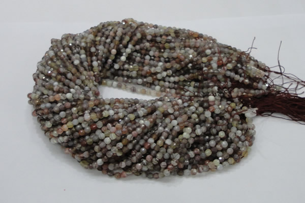 CAG742 15.5 inches 4mm faceted round botswana agate beads wholesale