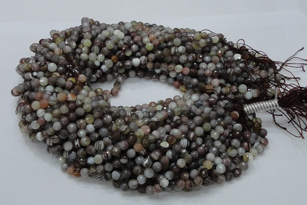 CAG743 15.5 inches 6mm faceted round botswana agate beads wholesale