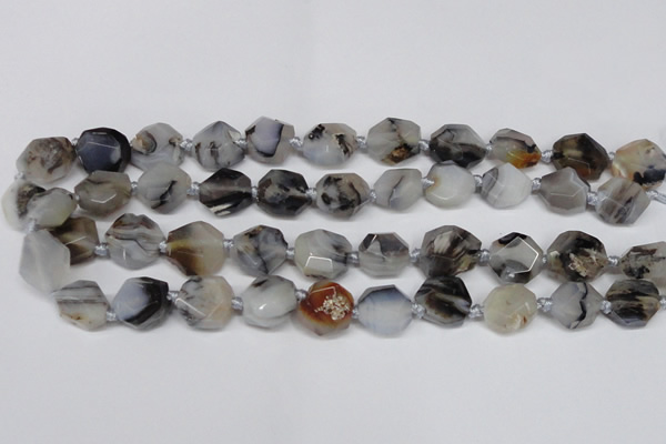 CAG7430 15.5 inches 13*15mm - 15*18mm faceted nuggets Montana agate beads