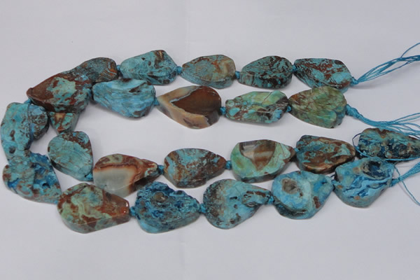 CAG7434 15.5 inches 20*30mm - 25*35mm freeform ocean agate beads