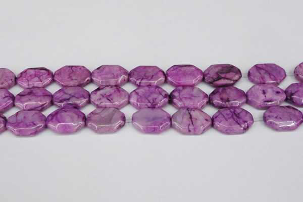 CAG7435 15.5 inches 20*30mm octagonal crazy lace agate beads