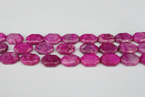 CAG7436 15.5 inches 20*30mm octagonal crazy lace agate beads