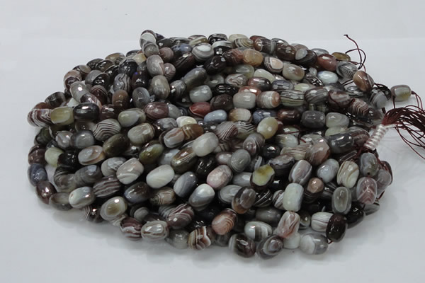 CAG747 15.5 inches 10*14mm faceted egg-shaped botswana agate beads