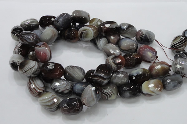 CAG748 15.5 inches 18*25mm faceted egg-shaped botswana agate beads