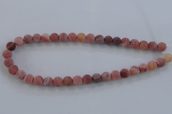 CAG7486 15.5 inches 4mm round frosted agate beads wholesale