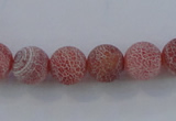 CAG7491 15.5 inches 14mm round frosted agate beads wholesale