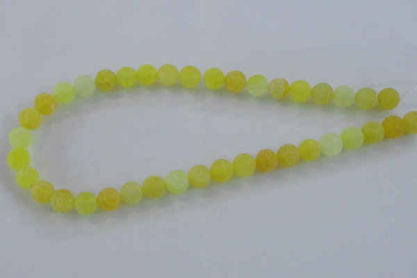 CAG7518 15.5 inches 4mm round frosted agate beads wholesale