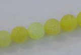 CAG7522 15.5 inches 12mm round frosted agate beads wholesale