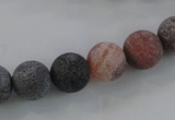 CAG7551 15.5 inches 6mm round frosted agate beads wholesale