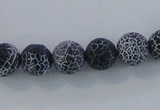 CAG7564 15.5 inches 16mm round frosted agate beads wholesale