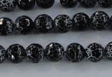 CAG7601 15.5 inches 6mm faceted round frosted agate beads wholesale
