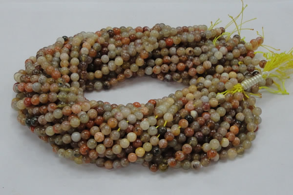 CAG762 15.5 inches 6mm round yellow agate gemstone beads wholesale