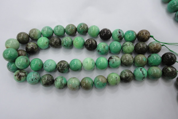 CAG7908 15.5 inches 18mm round grass agate beads wholesale