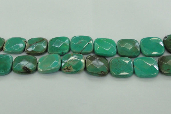 CAG7919 15.5 inches 35*35mm faceted square grass agate beads