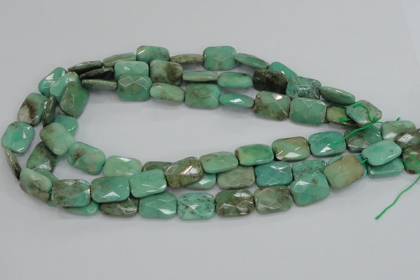 CAG7924 15.5 inches 12*16mm faceted rectangle grass agate beads