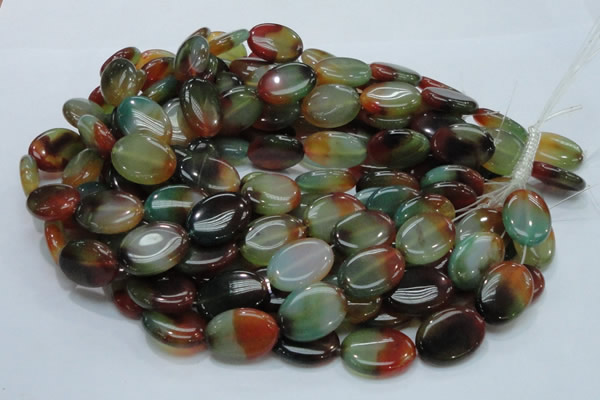 CAG798 15.5 inches 18*25mm oval rainbow agate gemstone beads