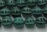 CAG8006 15.5 inches 10mm carved round green agate beads