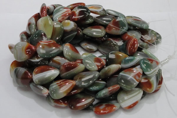 CAG808 15.5 inches 22*30mm flat teardrop rainbow agate gemstone beads