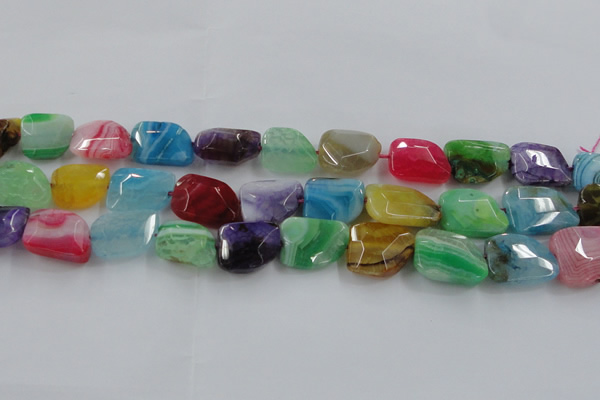 CAG8506 15.5 inches 15*20mm - 18*25mm freeform dragon veins agate beads