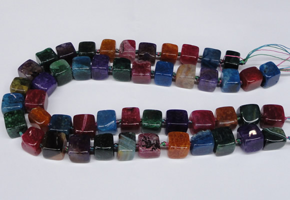 CAG8558 15.5 inches 12*14mm - 14*15mm nuggets dragon veins agate beads