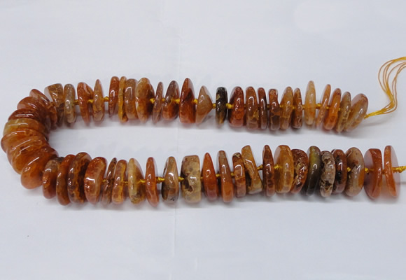 CAG8562 6*22mm - 10*26mm tyre dragon veins agate beads wholesale