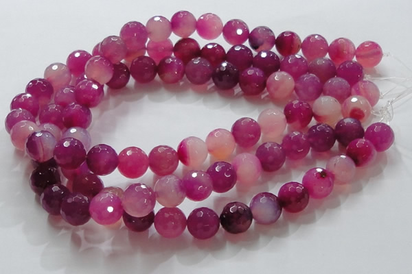CAG864 15.5 inches 14mm faceted round agate gemstone beads