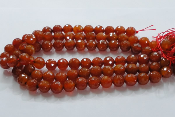 CAG866 15.5 inches faceted round 14mm agate gemstone beads