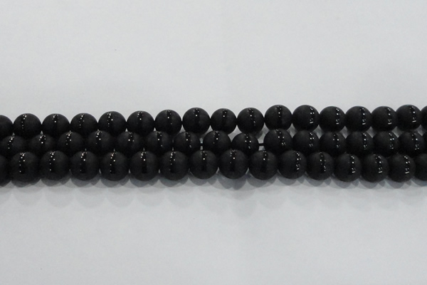 CAG8676 15.5 inches 8mm round matte tibetan agate gemstone beads
