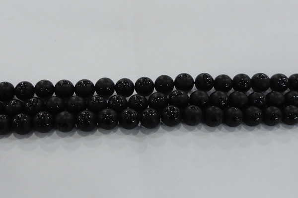 CAG8686 15.5 inches 8mm round matte tibetan agate gemstone beads