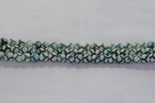 CAG8720 15.5 inches 6mm round matte tibetan agate gemstone beads