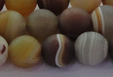 CAG8728 15.5 inches 12mm round matte madagascar agate beads
