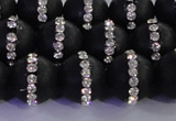 CAG8843 15.5 inches 12mm round matte agate with rhinestone beads