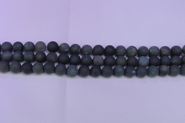 CAG8881 15.5 inches 6mm round matte moss agate beads