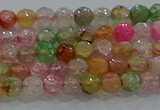 CAG8938 15.5 inches 4mm faceted round fire crackle agate beads