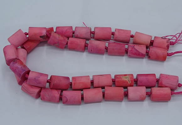 CAG9078 15.5 inches 15*17mm - 15*20mm tube dragon veins agate beads