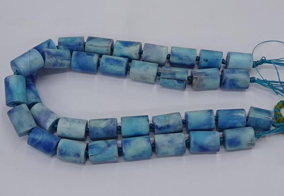 CAG9079 15.5 inches 15*17mm - 15*20mm tube dragon veins agate beads
