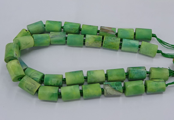 CAG9081 15.5 inches 15*17mm - 15*20mm tube dragon veins agate beads