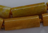 CAG9085 15.5 inches 12*46mm - 13*48mm tube dragon veins agate beads