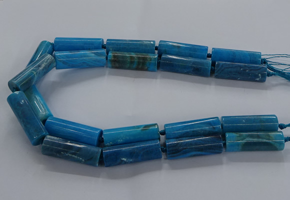 CAG9088 15.5 inches 12*46mm - 13*48mm tube dragon veins agate beads