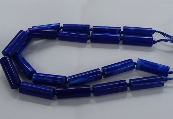 CAG9090 15.5 inches 12*46mm - 13*48mm tube dragon veins agate beads