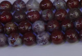 CAG9121 15.5 inches 6mm round red lightning agate beads