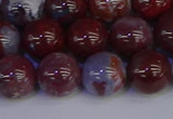 CAG9124 15.5 inches 12mm round red lightning agate beads