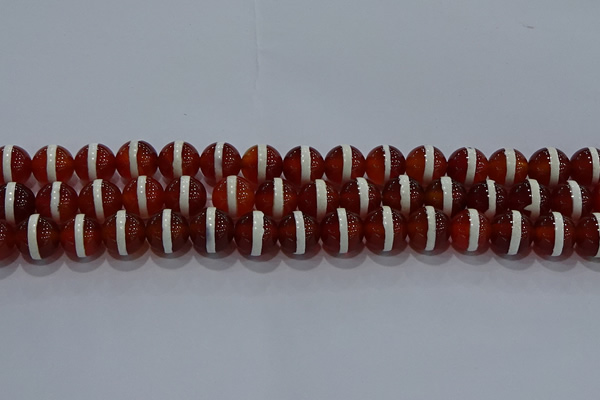 CAG9143 15.5 inches 12mm round tibetan agate beads wholesale