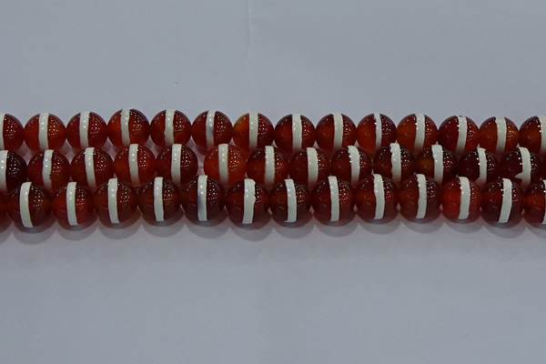 CAG9144 15.5 inches 14mm round tibetan agate beads wholesale
