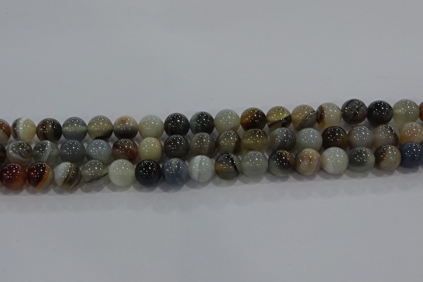 CAG9150 15.5 inches 10mm round line agate beads wholesale