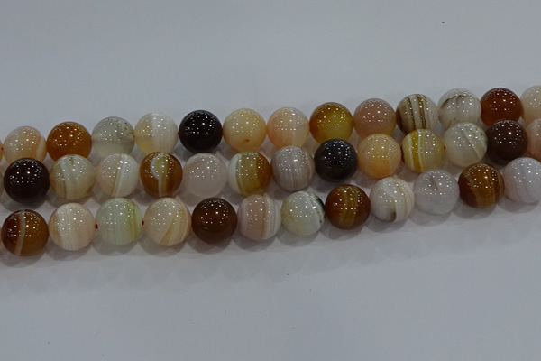CAG9160 15.5 inches 16mm round line agate beads wholesale